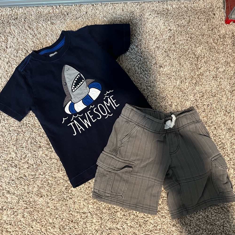 Gymboree Shark Short Outfit 3T